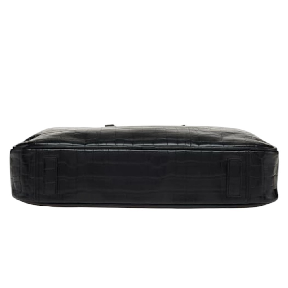 ♠️♠️♠️Ted Baker
Black Fabiann Croc-embossed Leather Document Bag - Picture 4 of 4